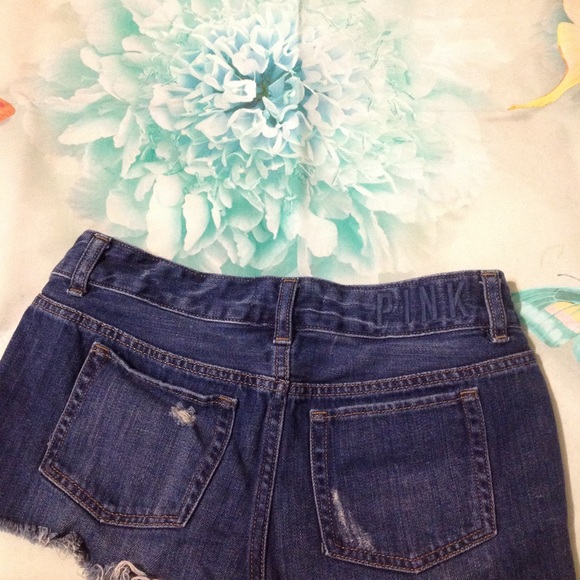 🦋 Pink Victoria's Secret denim shorts size 0 - Picture 6 of 6
